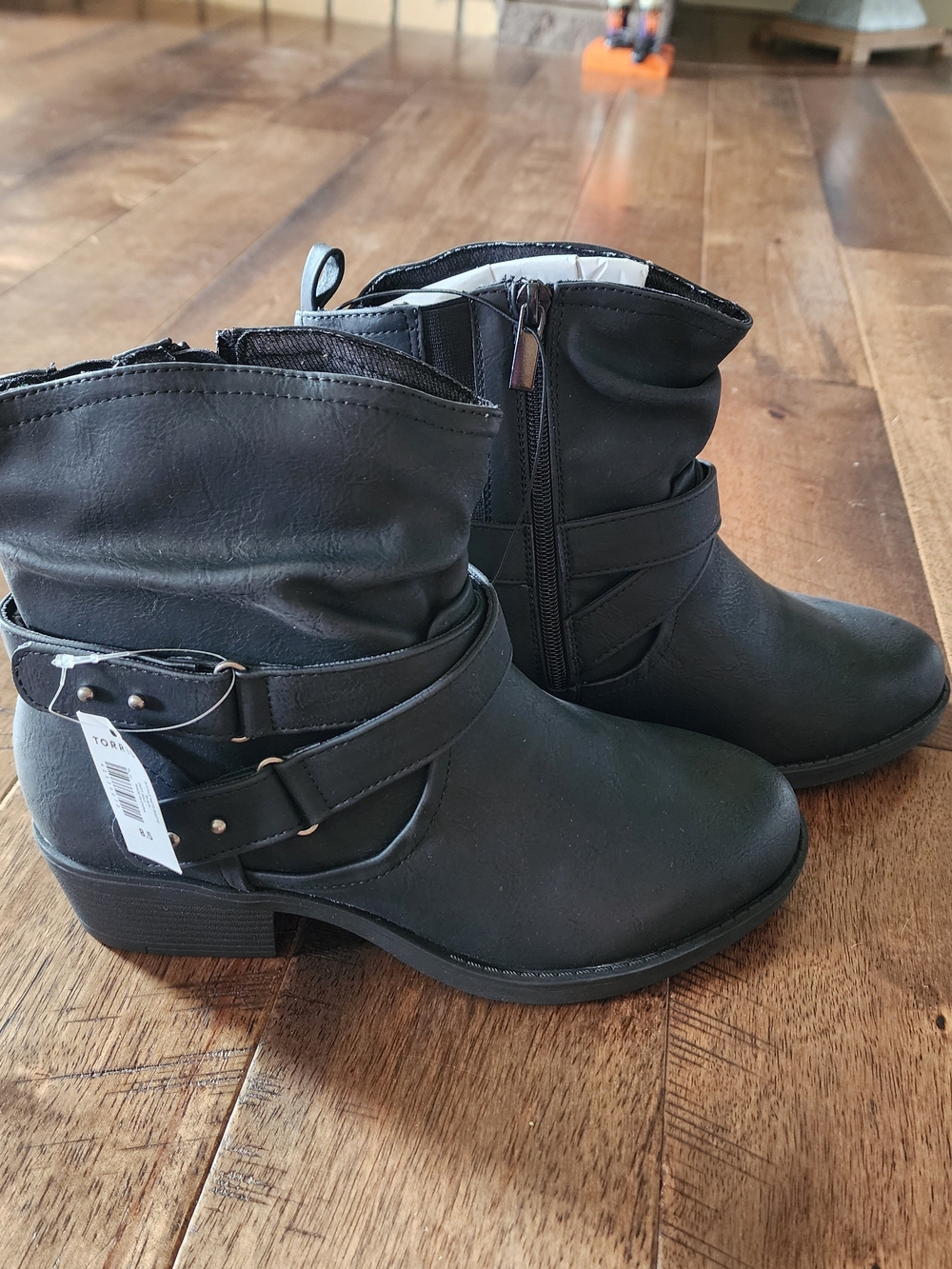 Torrid Women’s Black Ankle Boots with Buckle Detail